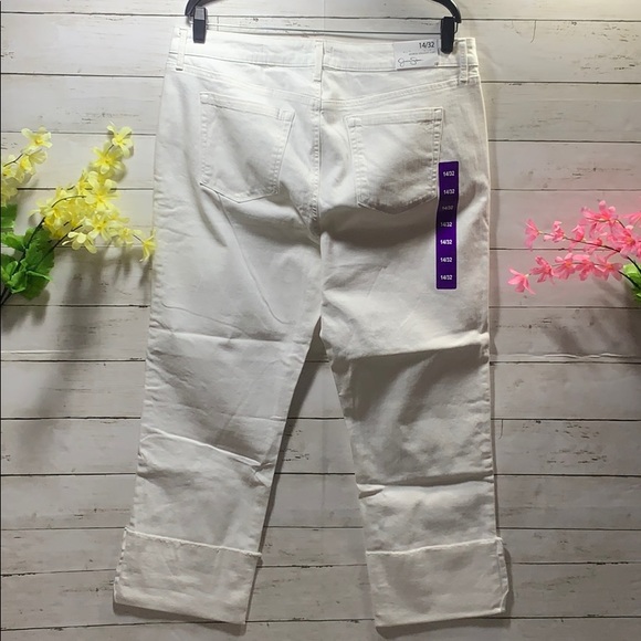 NWT Jessica Simpson Midrise White Jeans - Picture 2 of 6